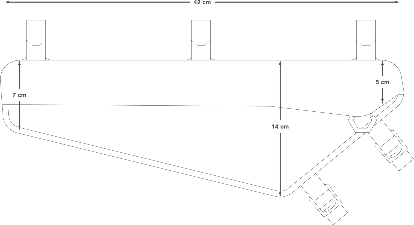 Rammetaske APIDURA RACING FRAME PACK 4 L Sort