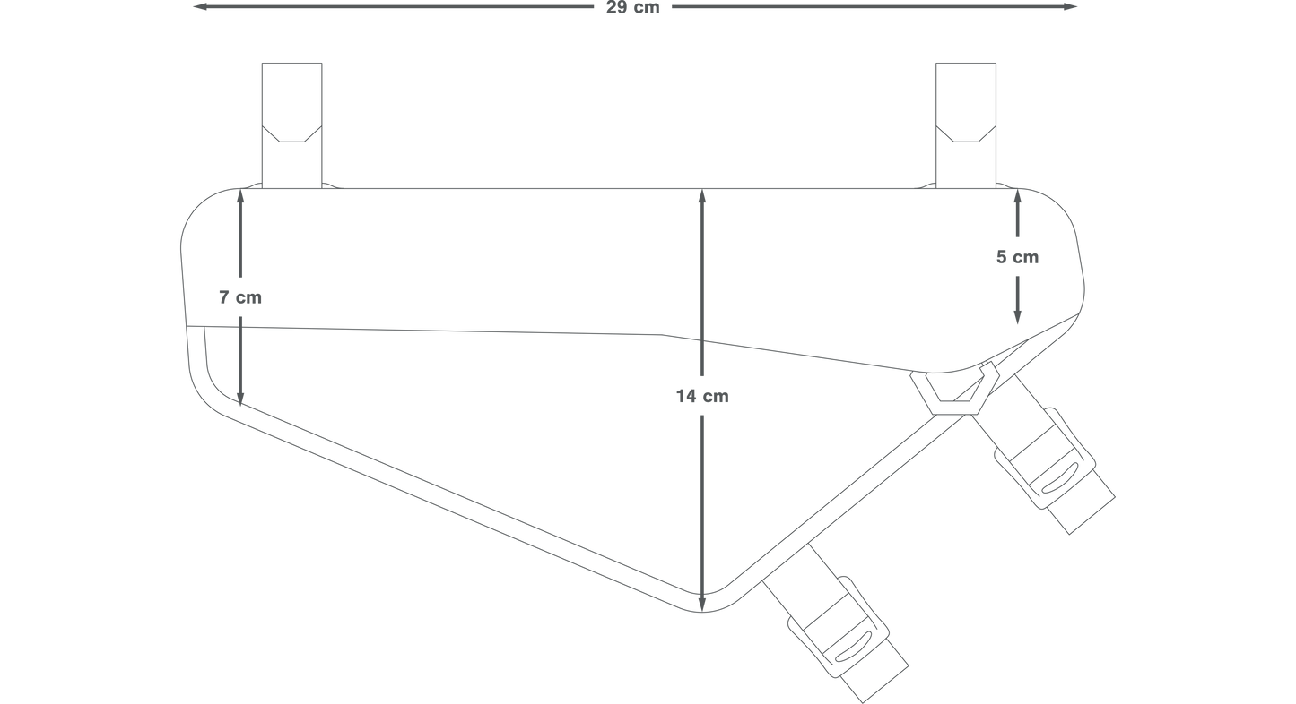 Rammetaske APIDURA RACING FRAME PACK 2,4 L Sort