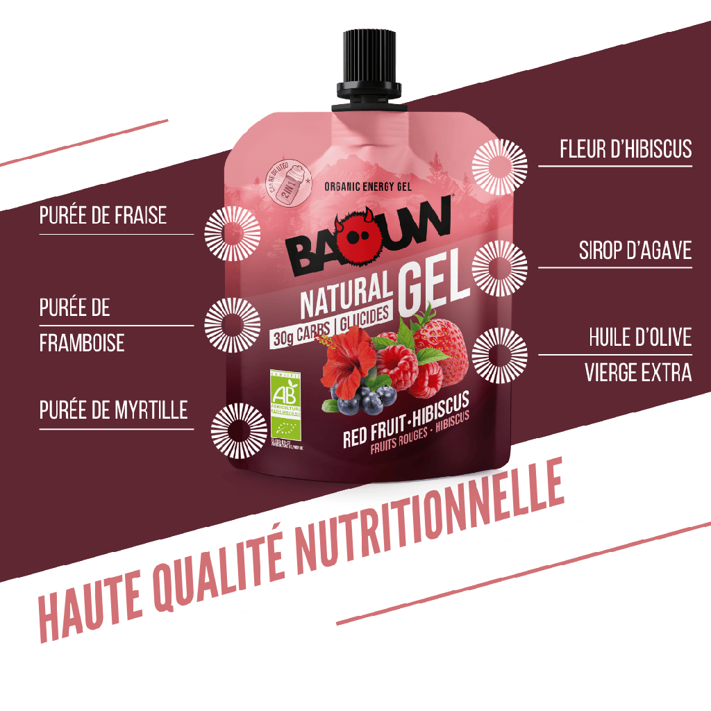 BAOUW Organic Red Fruits-Hibiscus Energy Gel (85 g)