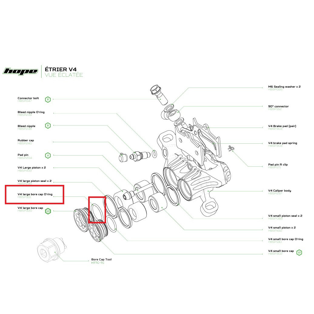 Large O-ring for Bore Cap HOPE V4