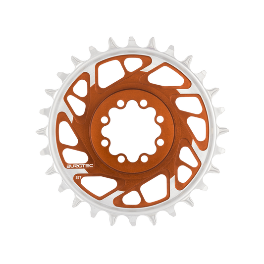 Mono-kædehjul BURGTEC THICK THIN 12V BOOST Direkte montering 8 skruer T-Type Smal bred forskydning 3 mm bronze
