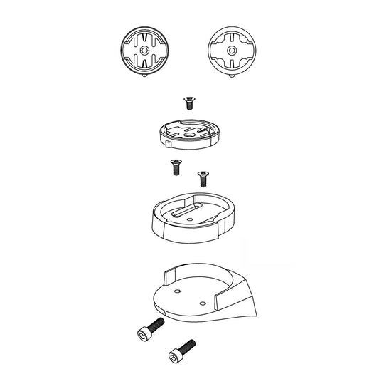 DEDA GPS bracket for JET ONE/JET2 EVO Extenders