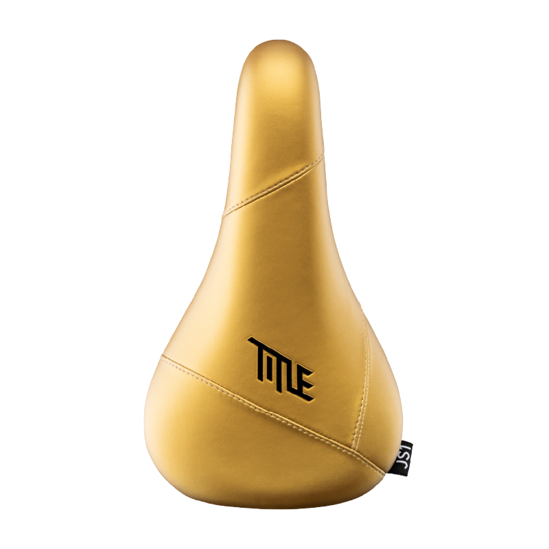 Title JS1 sadel guld, set fra oven