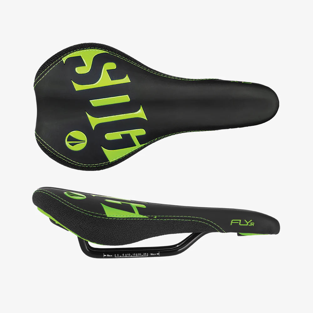 SDG FLY Junior-sadel sort/grøn