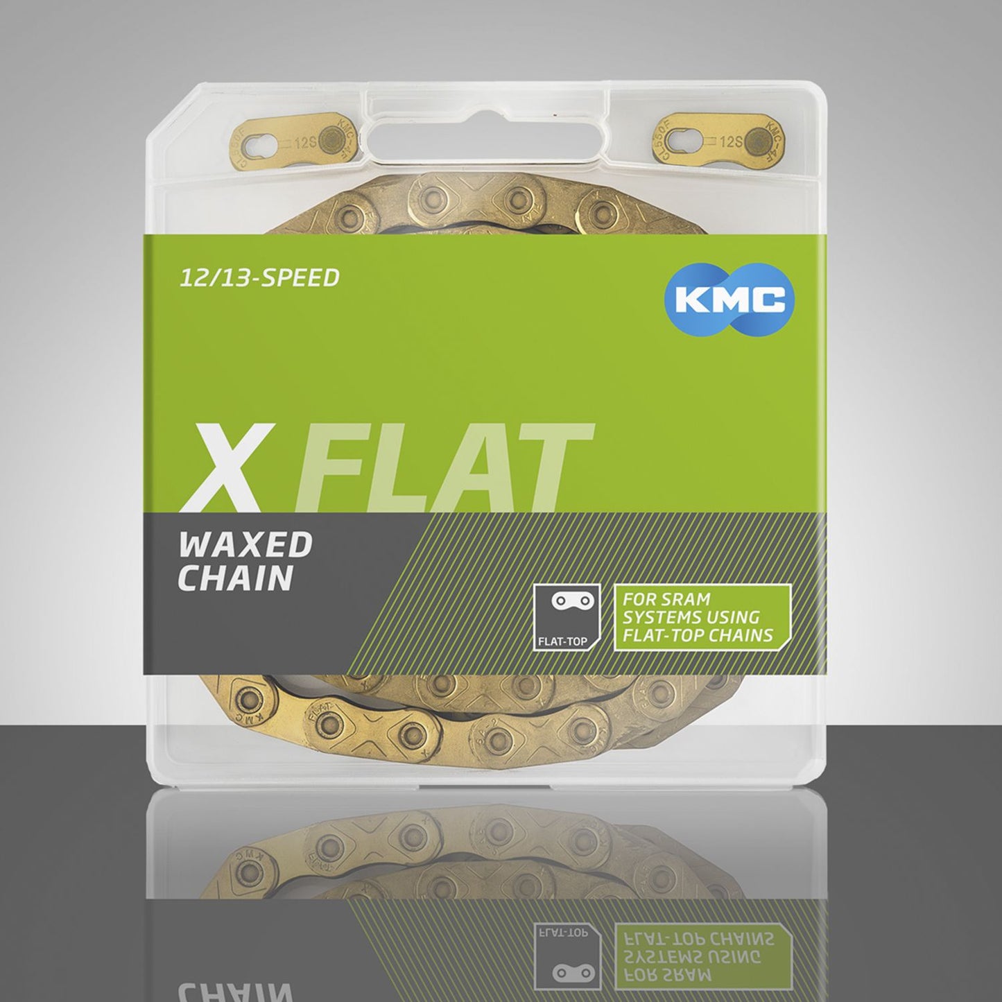 KMC X Flat voksbehandlet guldkæde 12/13 V