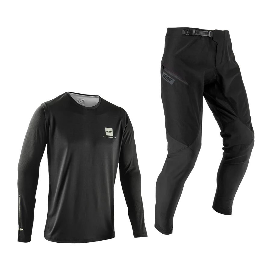 LEATT MTB GRAVITY 1.0 Jersey + Pants Kit Black