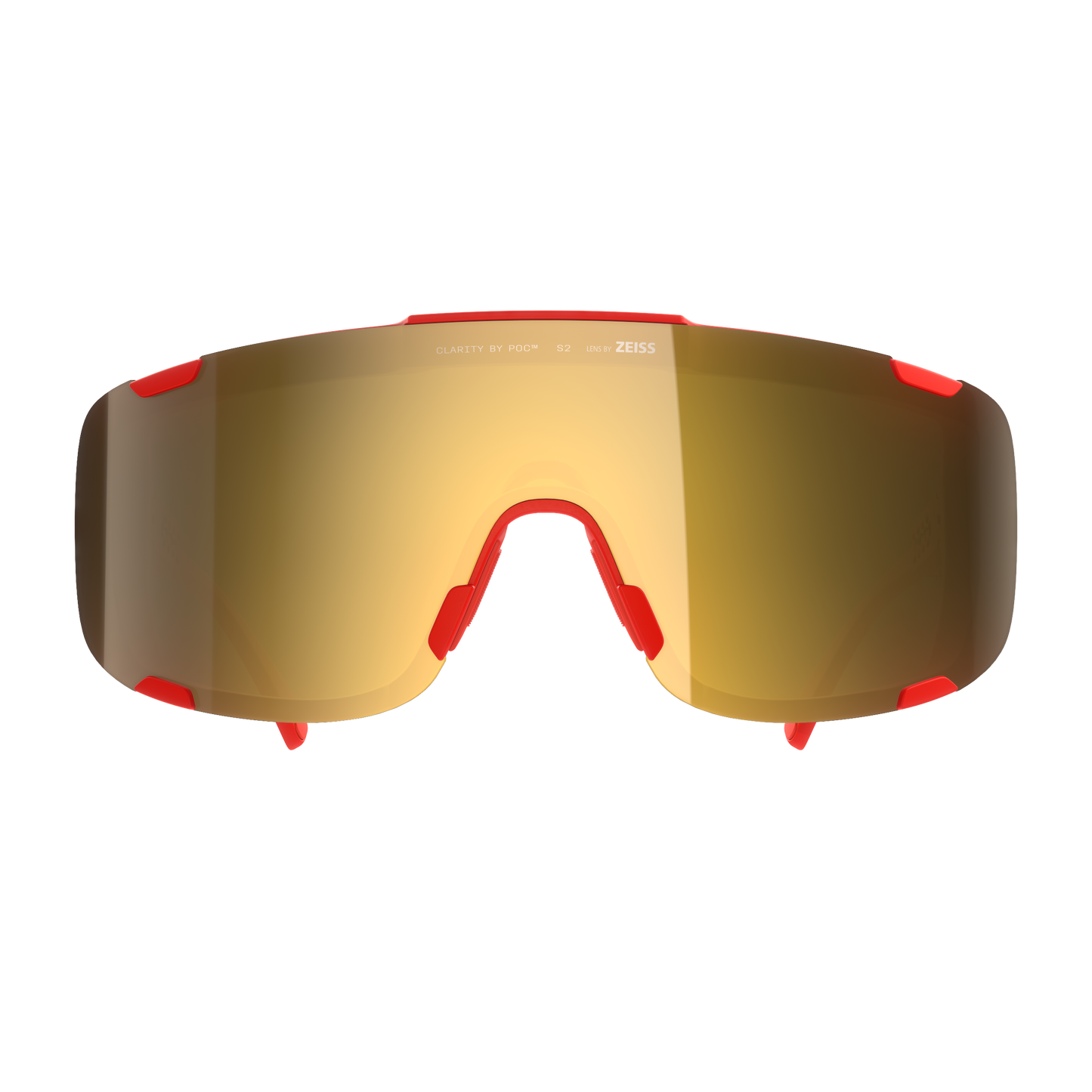 POC DEVOUR MID Glasses Red Clarity Road Partly Sunny Gold Lens