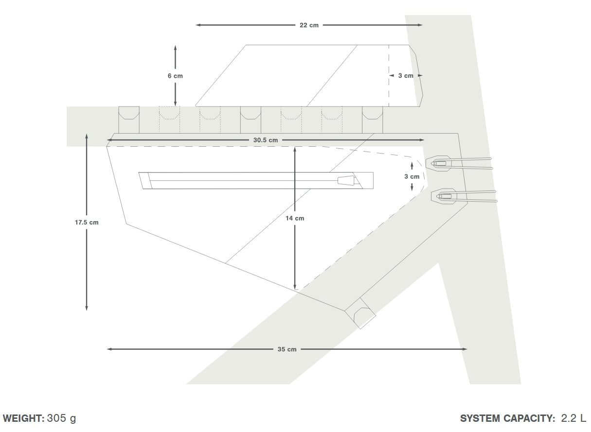 Pakke med APIDURA AERO SYSTEM stel tasker Sort