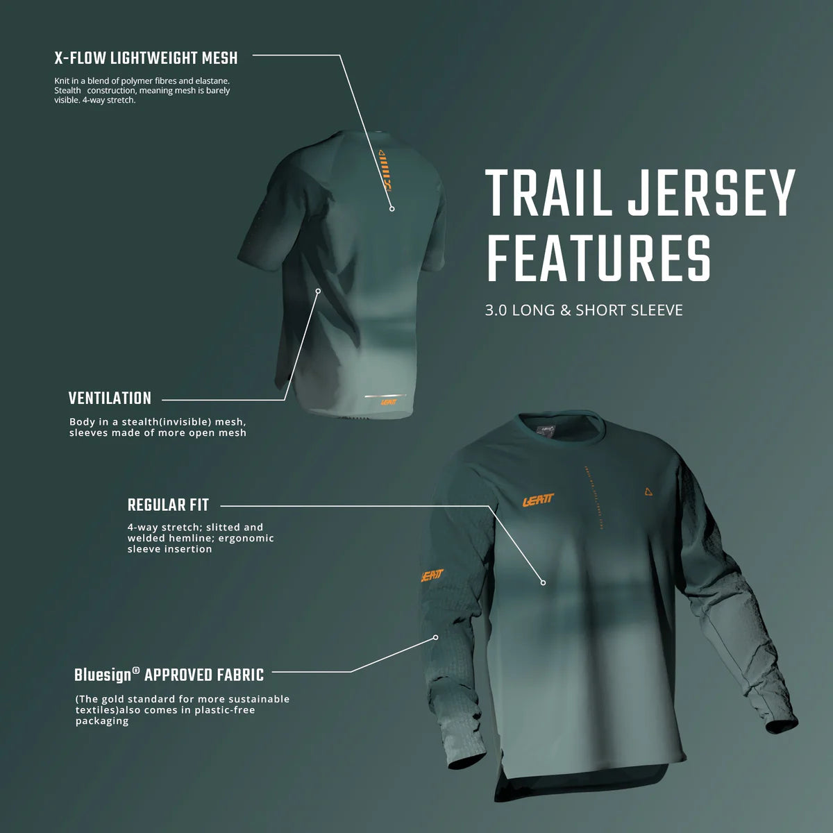Women's LEATT MTB TRAIL 3.0 Long Sleeve Jersey Green