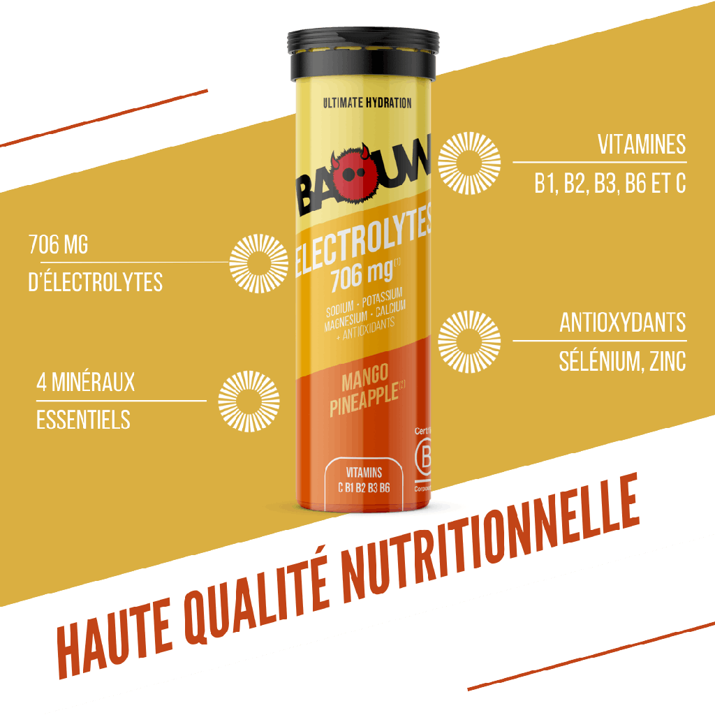 BAOUW Energy Drink (Tube med 10 tabletter) Mango/Ananas