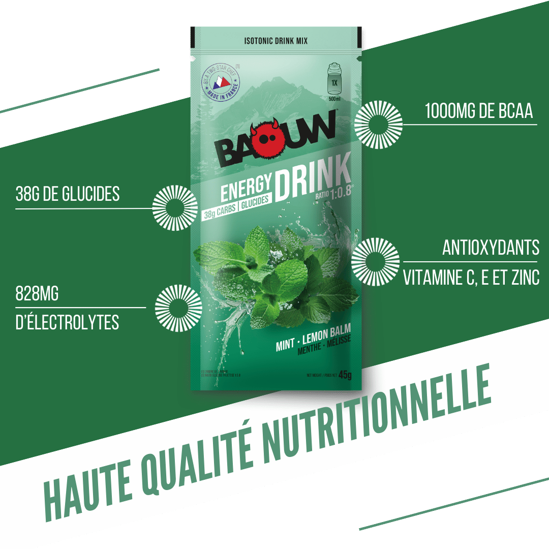 BAOUW ISOTONIC energidrik (45 g) Mint/Melissa