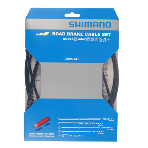 SHIMANO DURA-ACE 9000 bremsekabel- og slangesæt sort