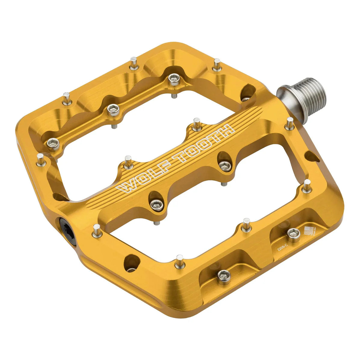 WOLF TOOTH WAVEFORM flade pedaler, Small, guld