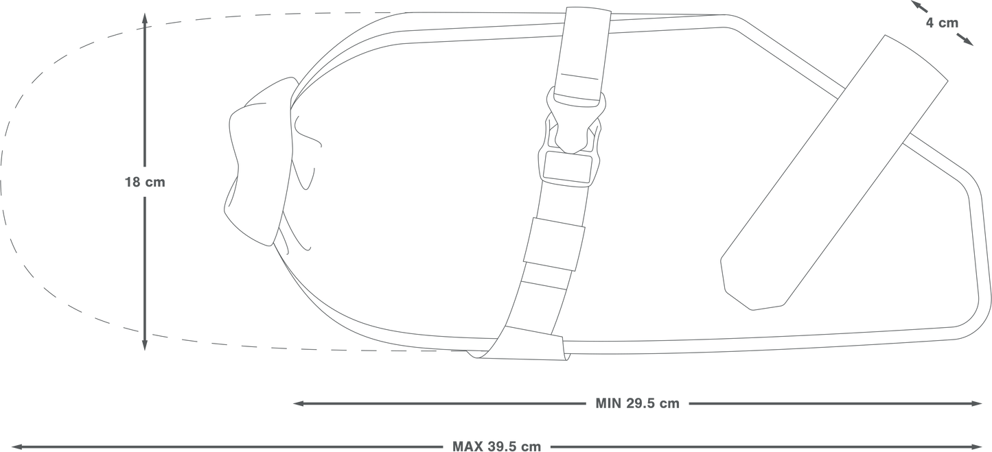 APIDURA RACING SADDLE PACK 7 L Black