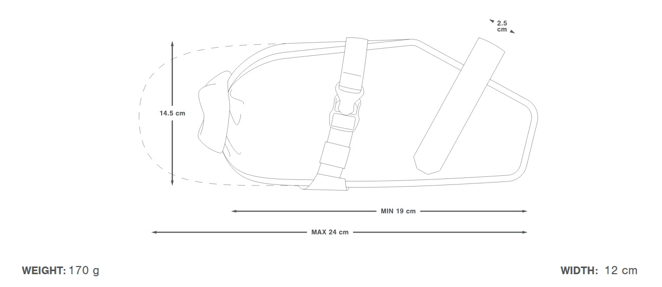 APIDURA RACING SADDLE PACK 3 L Sort