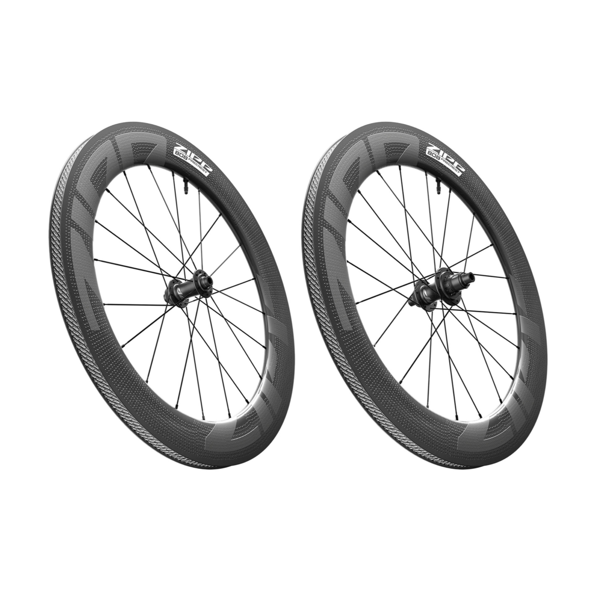 Et sæt ZIPP 808 FIRECREST DISC-hjul, Tubeless Ready (Center Lock)