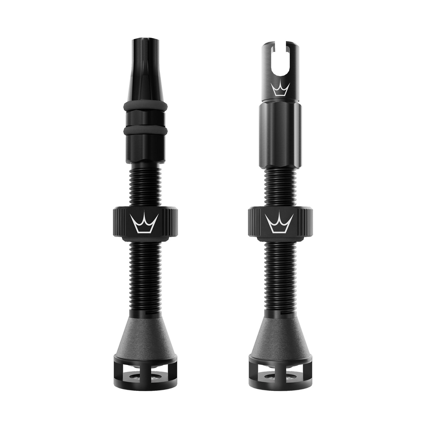 PEATY'S HOLESHOT FAST FLOW 60 mm slangeløse ventiler (x2) Sort