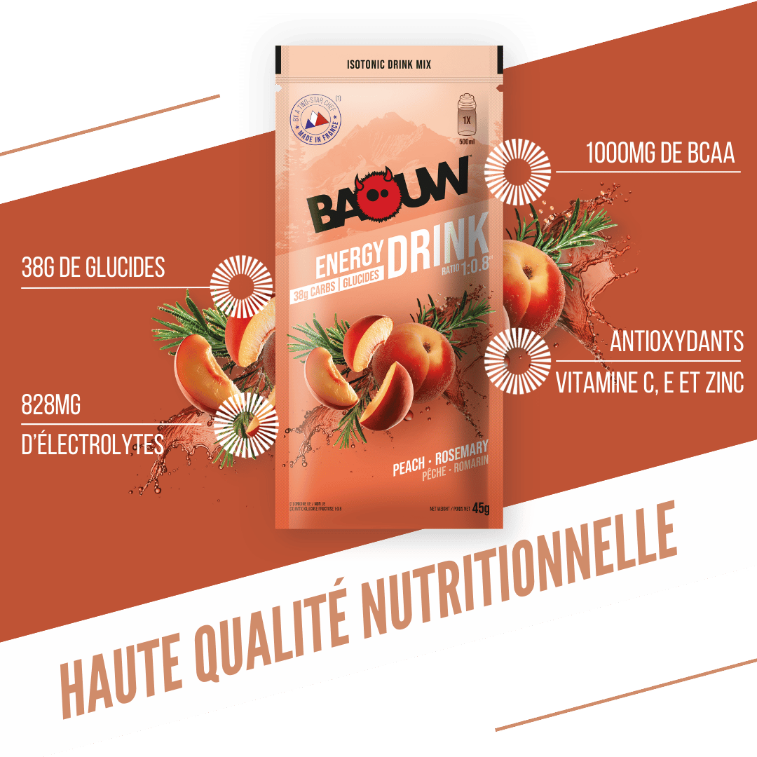 BAOUW ISOTONIC Energy Drink (45g) Peach/Rosemary