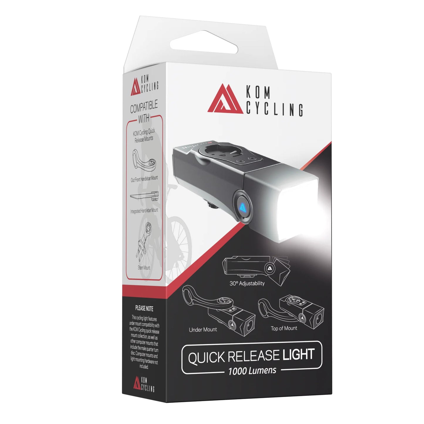 Front lighting KOM CYCLING QUICK RELEASE LIGHT 1000