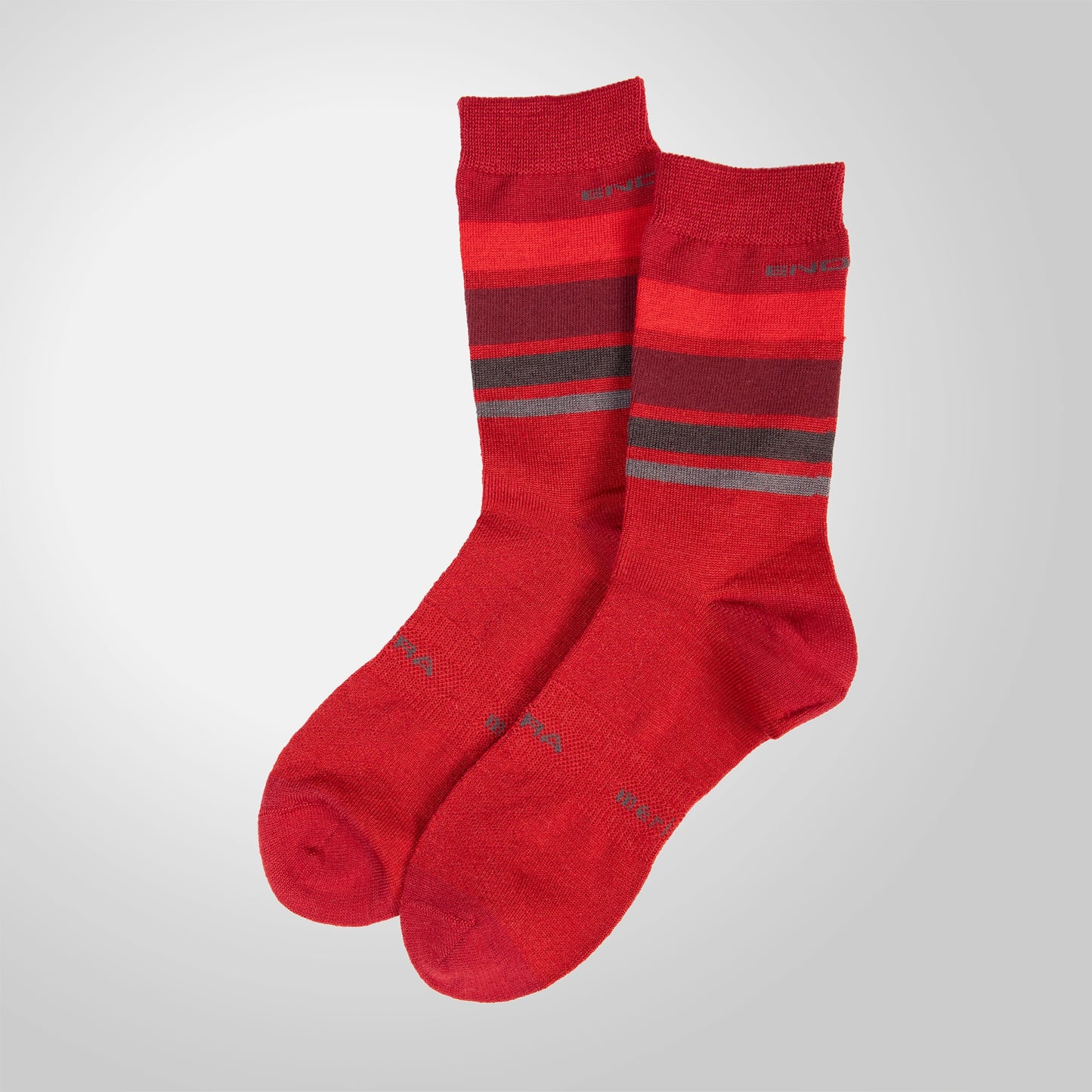 ENDURA BAABAA MERINO STRIPE Socks Red