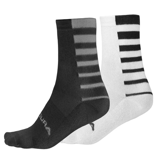 ENDURA COOLMAX STRIPE X2 Socks Black