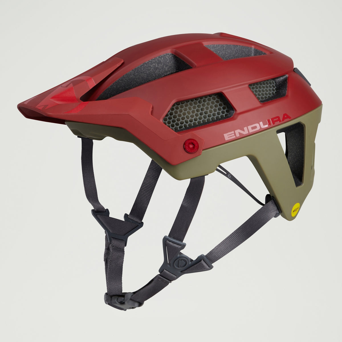 ENDURA SINGLETRACK MIPS rød/grøn mountainbikehjelm