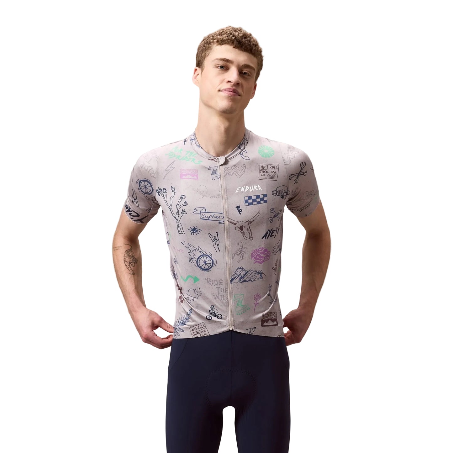 ENDURA PRO SL PRINT kortærmet titanium-trøje