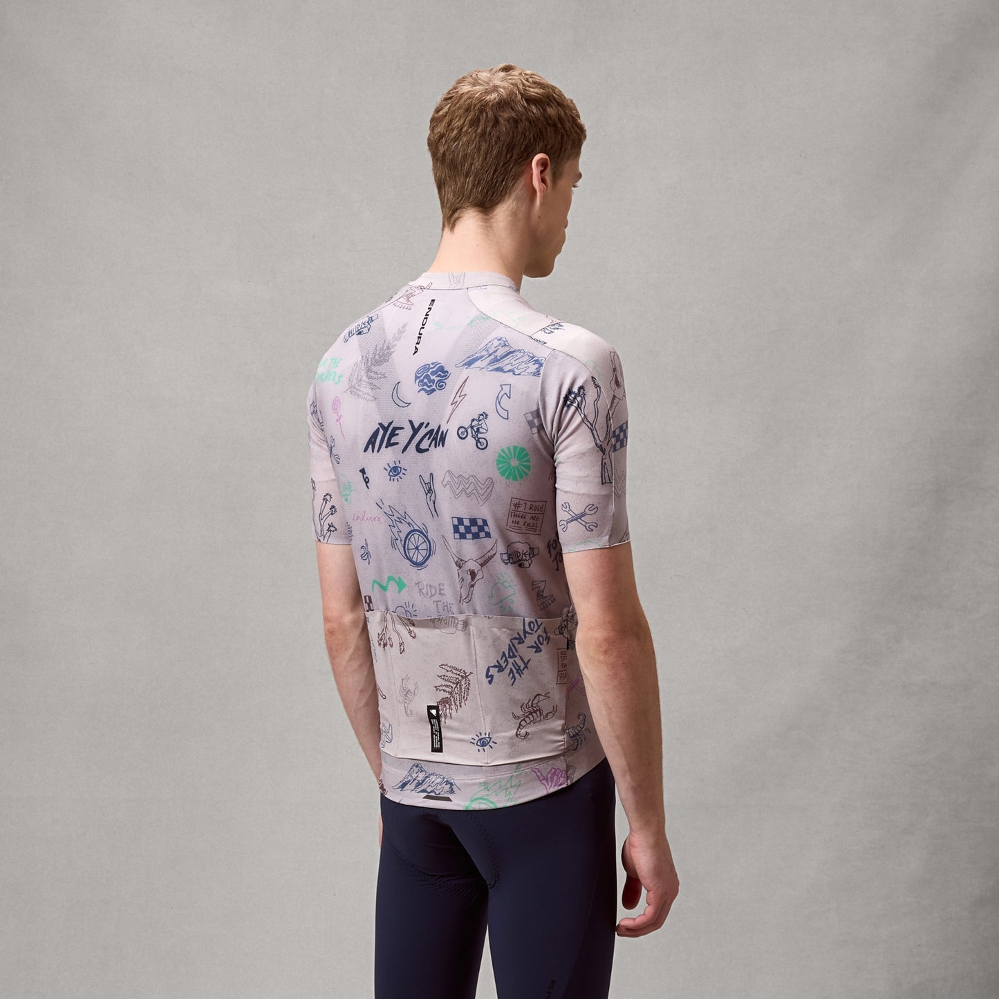ENDURA PRO SL PRINT kortærmet titanium-trøje