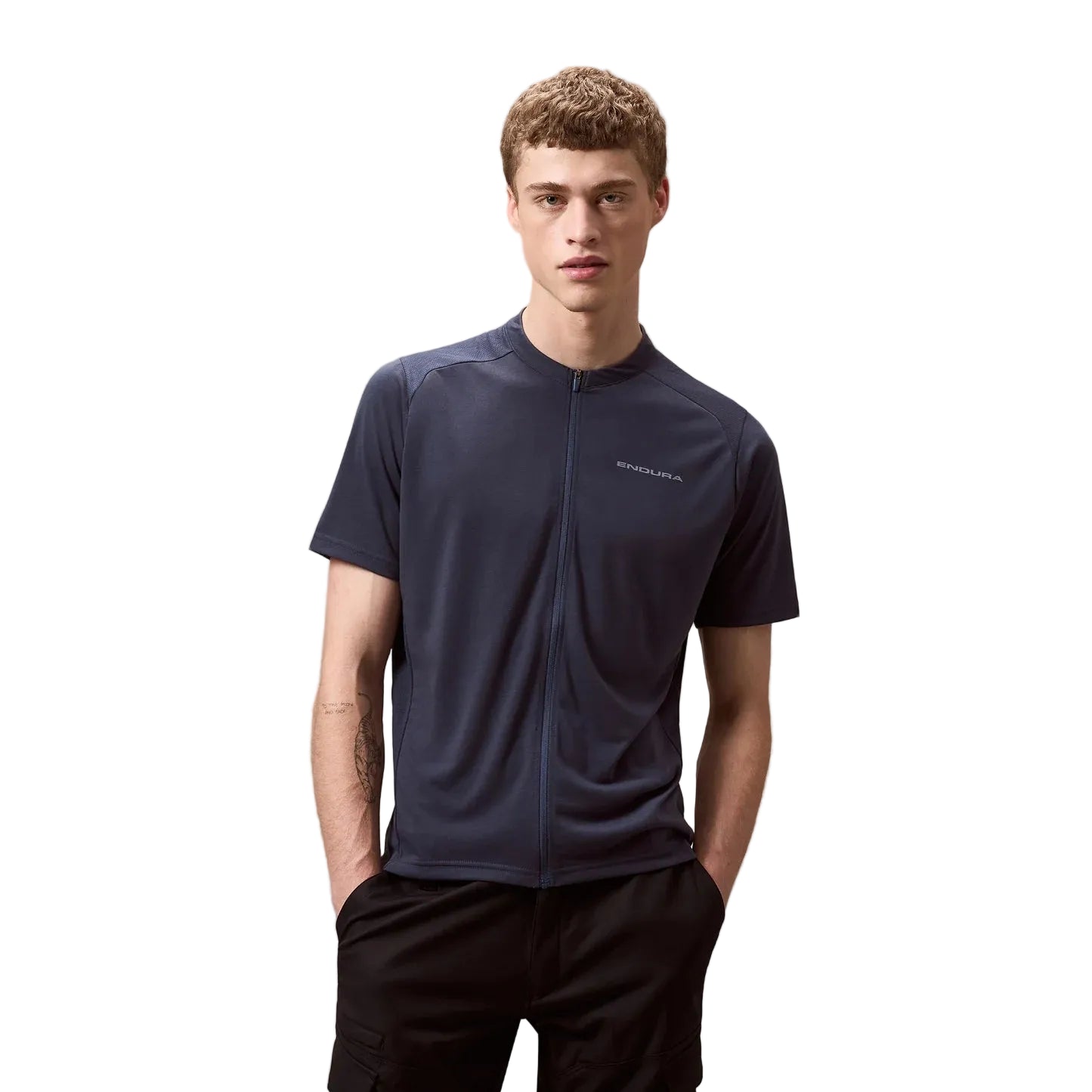 ENDURA LOOP ZIPPED Kortærmet Carbon Jersey Grå