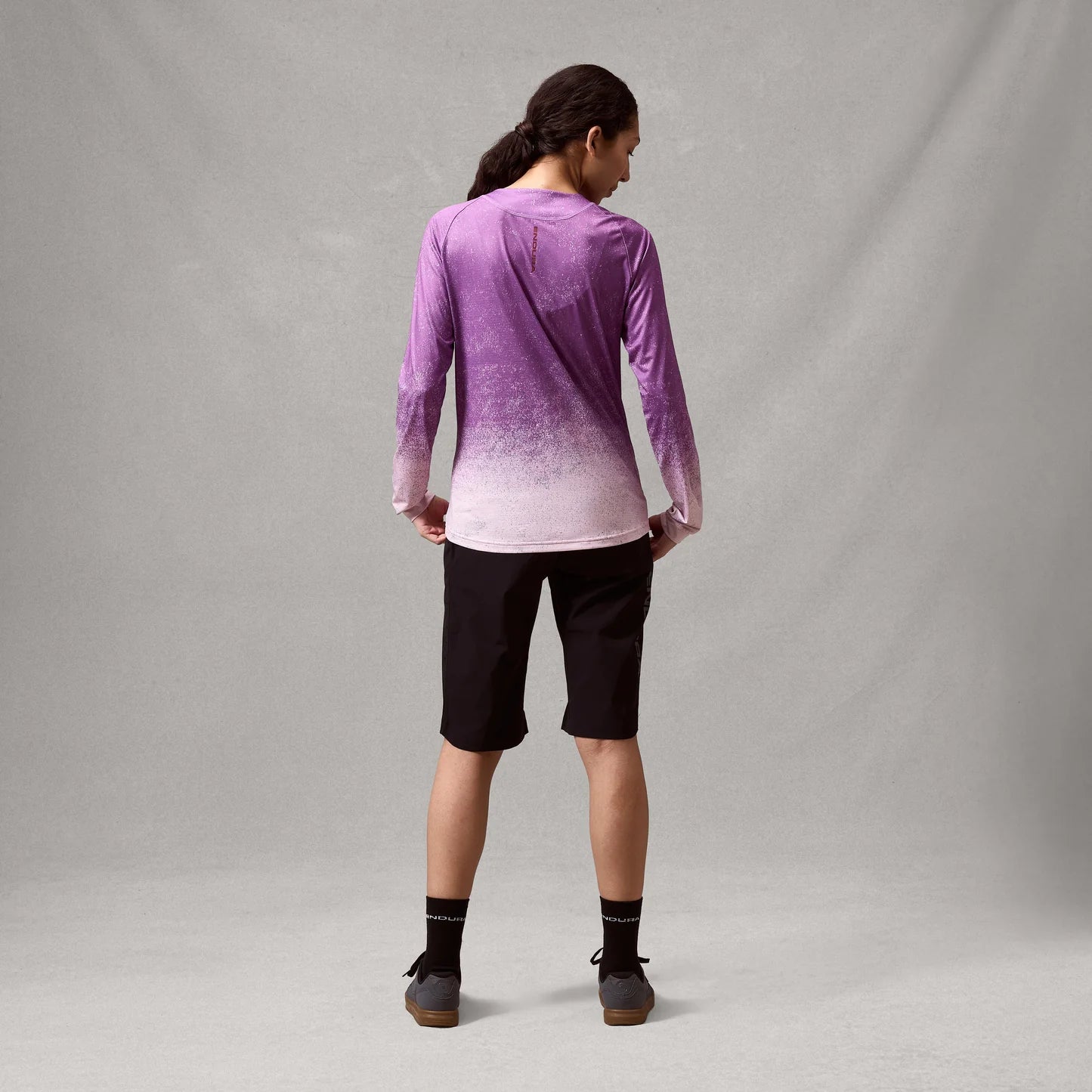 ENDURA SINGLETRACK PRINT ENP langærmet jersey til kvinder, lilla