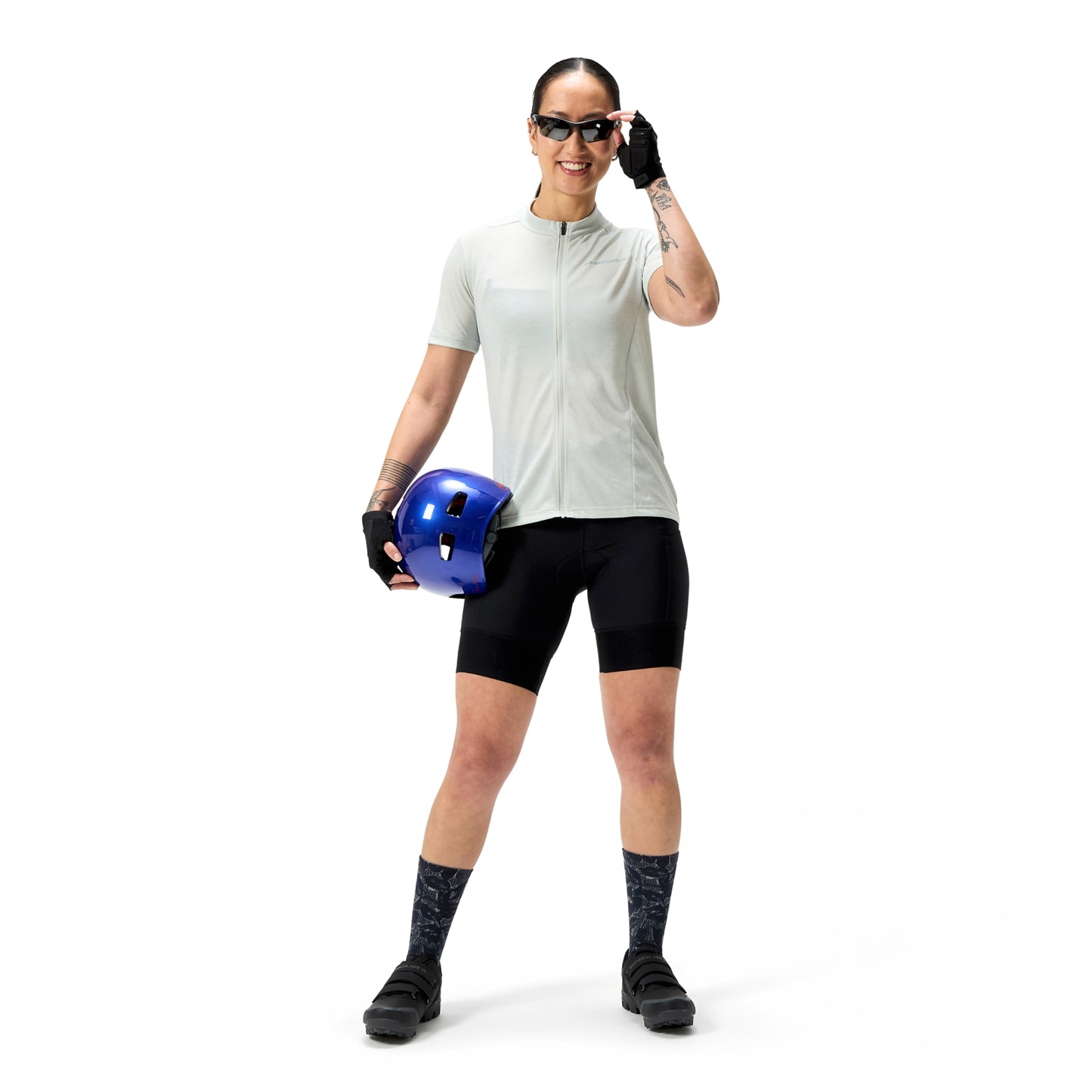 Women's ENDURA LOOP ZIPPED Short Sleeve Jersey Grey