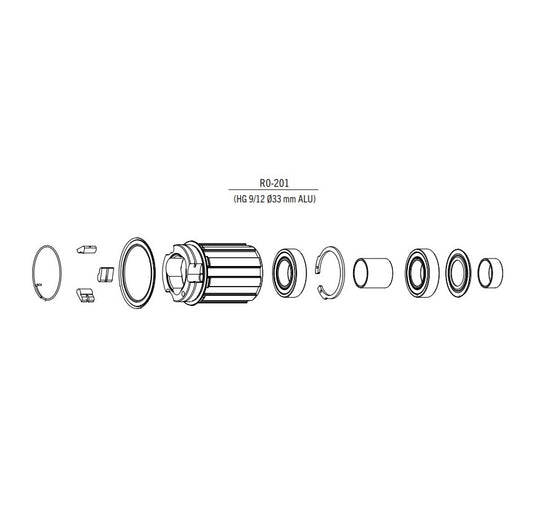 FULCRUM Freewheel Body Type Shimano 10/11 speed Aluminium #R0-201