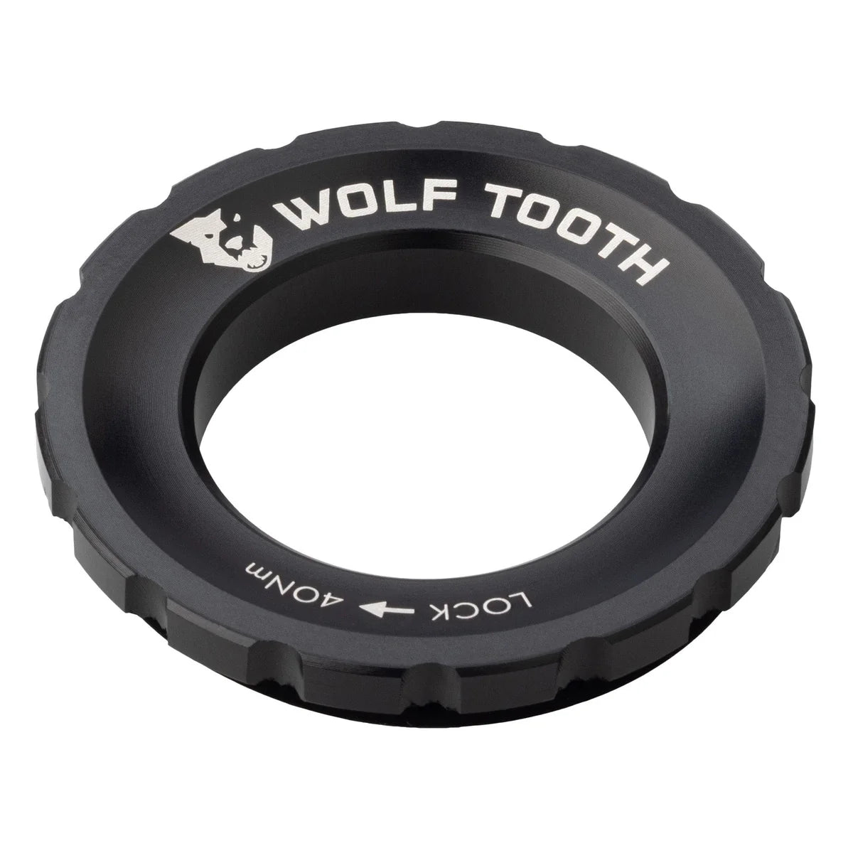 WOLF TOOTH Centerlock-møtrik (udvendig), sort