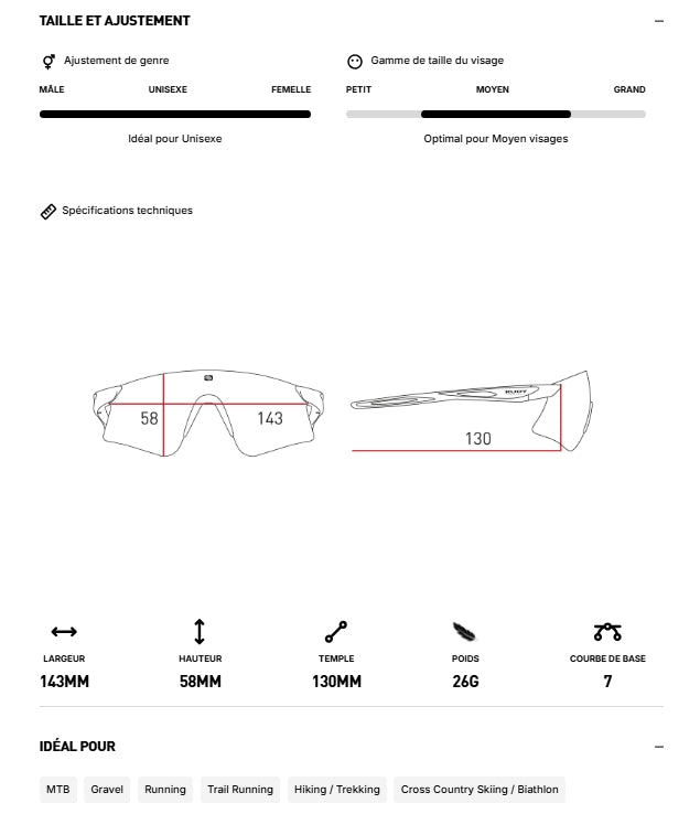 Glasses RUDY PROJECT ASTRAL SPHERE Crystal Black Lenses POLAR 3FX POLARIZED Multilaser