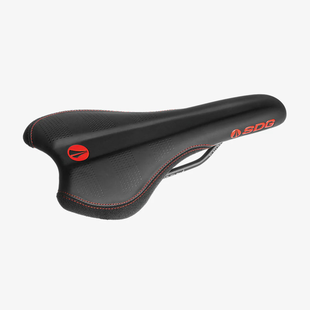 SDG RADAR MTN Rails Titanium-Alu Sadel Sort/Rød