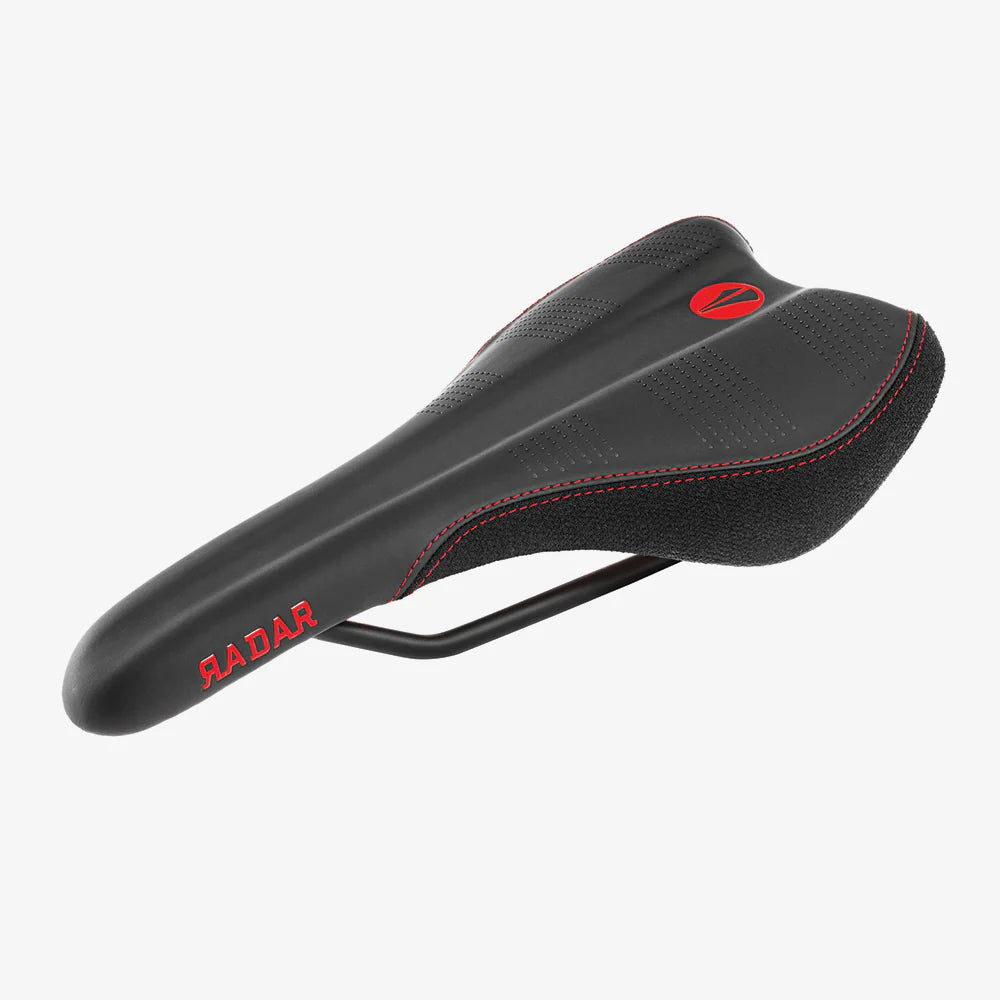 SDG RADAR MTN Rails Titanium-Alu Sadel Sort/Rød