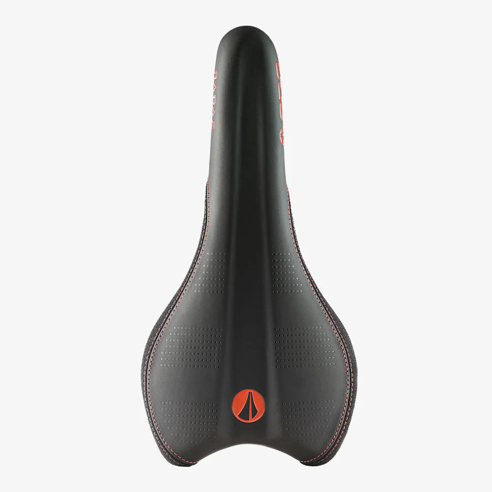 SDG RADAR MTN Rails Titanium-Aluminium Sadel Sort/Orange