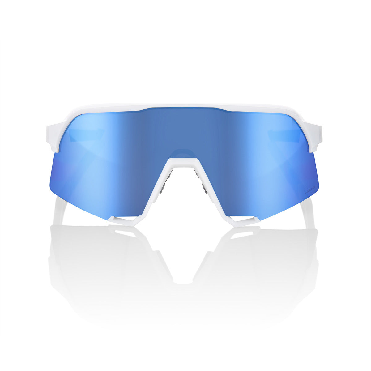 100% S3 Matte Hvid Hiper Multilayer Mirror Blå beskyttelsesbriller