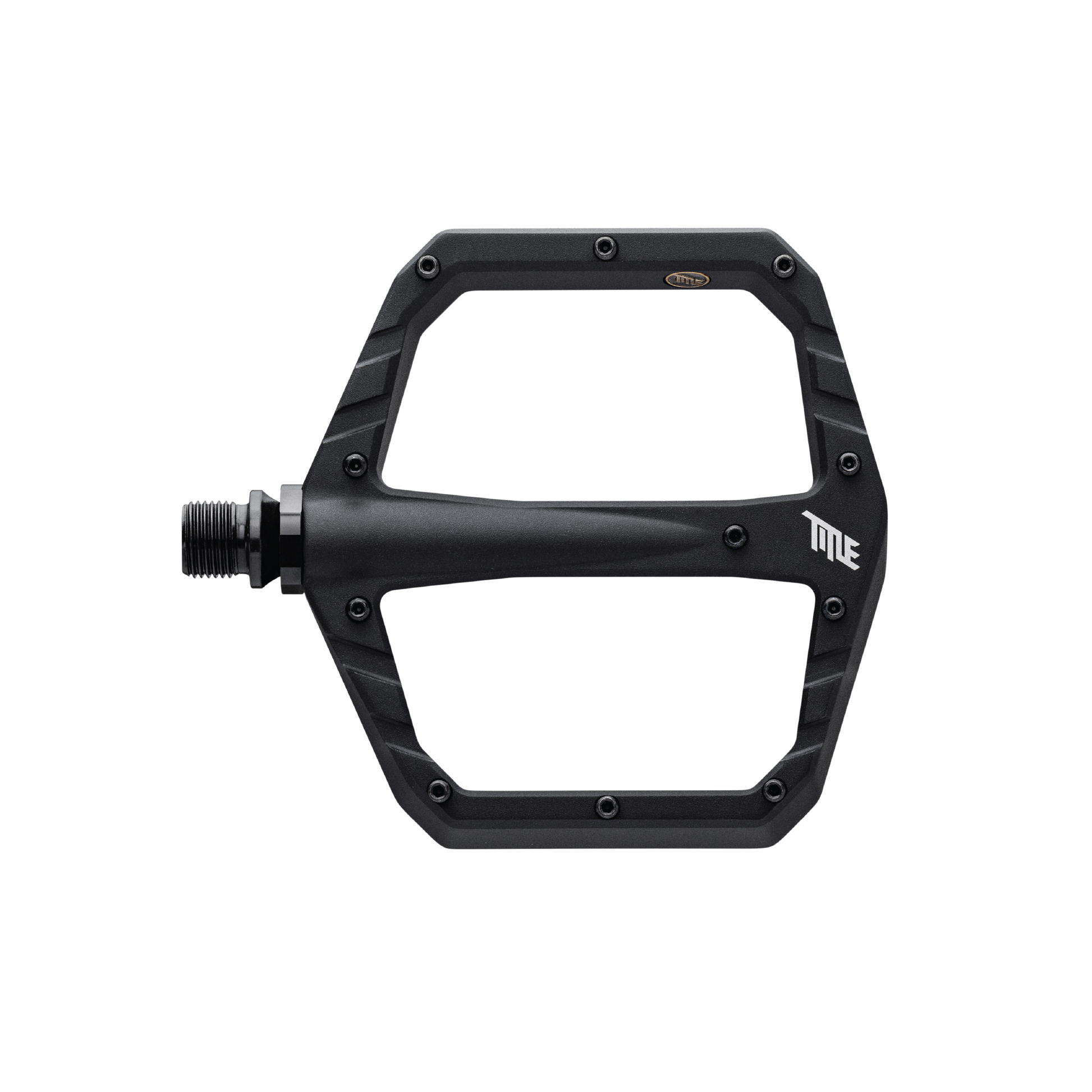 Title CONNECT sorte flade pedaler, set ovenfra