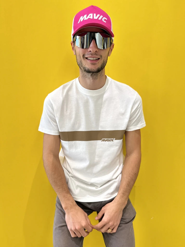 MAVIC CORPORATE STRIPE T-shirt Hvid