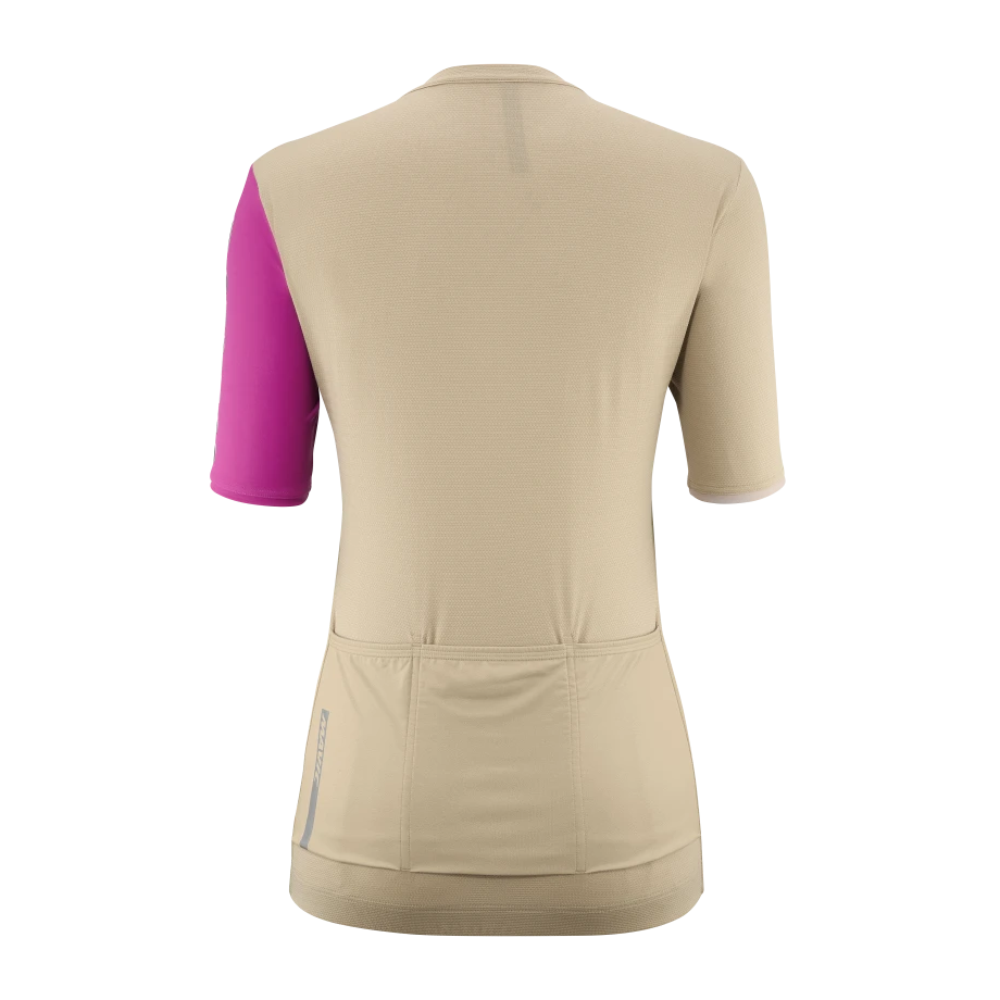 MAVIC ESSENTIAL Women's Short Sleeve Jersey Beige/Fuschia