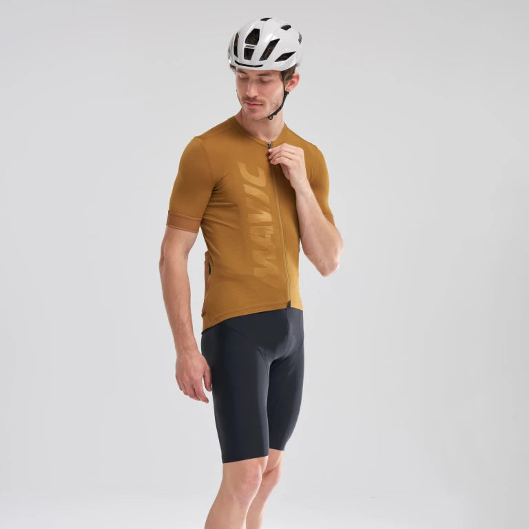MAVIC AKSIUM Kortærmet Jersey Brun