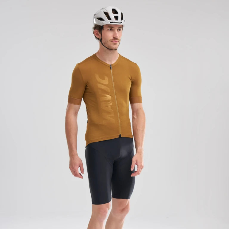 MAVIC AKSIUM Kortærmet Jersey Brun