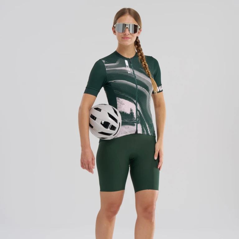 MAVIC AKSIUM GRAPHIC Short Sleeve Ladies Jersey Khaki/ Pink