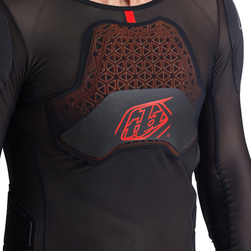 TROY LEE DESIGNS STAGE GHOST D3O Protective T-Shirt Long Sleeve Black