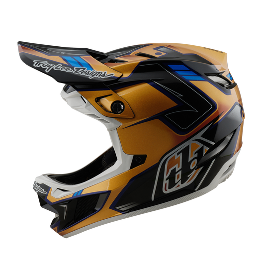 MTB-hjelm Troy Lee Design D4 COMPOSITE MIPS ROYALTY Sort/Guld