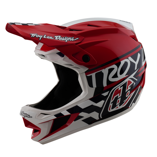 Troy Lee Design D4 POLYACRYLITE FIFTY 50 MTB-hjelm Hvid/Rød