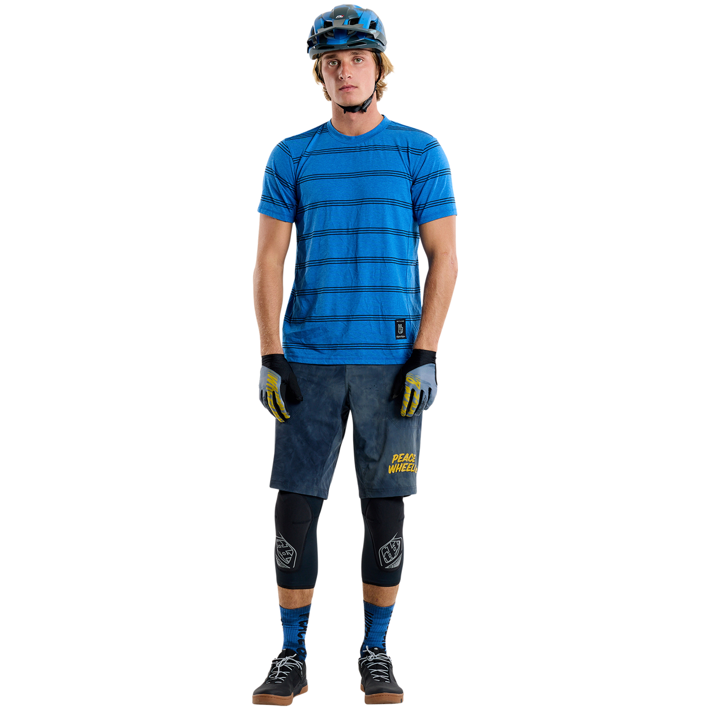 Troy Lee Design SKYLINE RIDE TEE WASH OUT Jersey kortærmet blå 2025