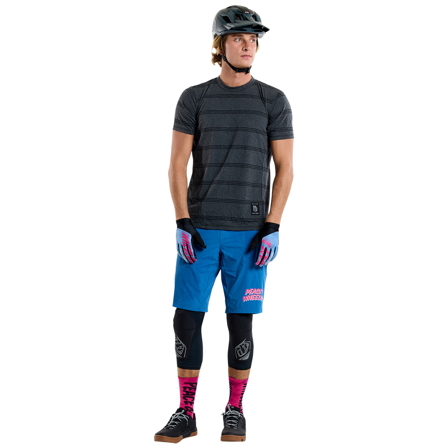 Troy Lee Design SKYLINE RIDE TEE WASH OUT Kortærmet Jersey Grå 2025