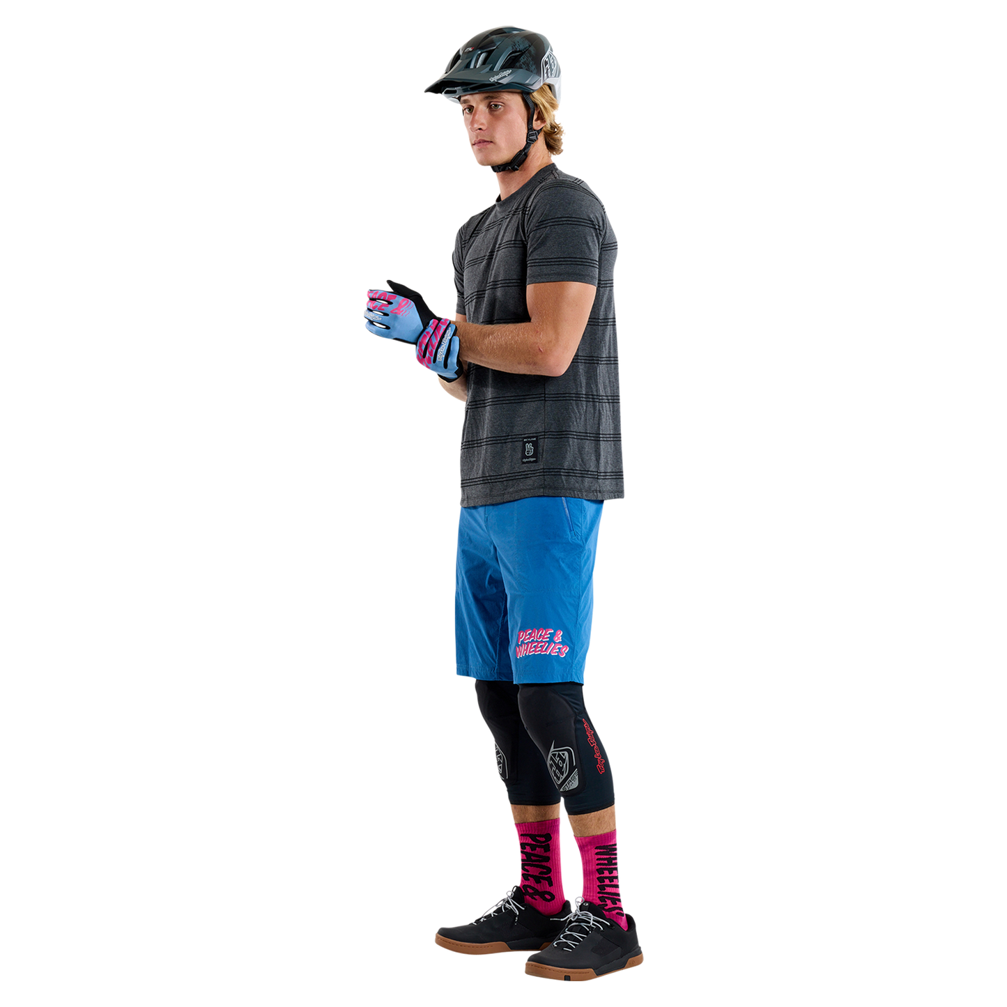 Troy Lee Design SKYLINE RIDE TEE WASH OUT Kortærmet Jersey Grå 2025